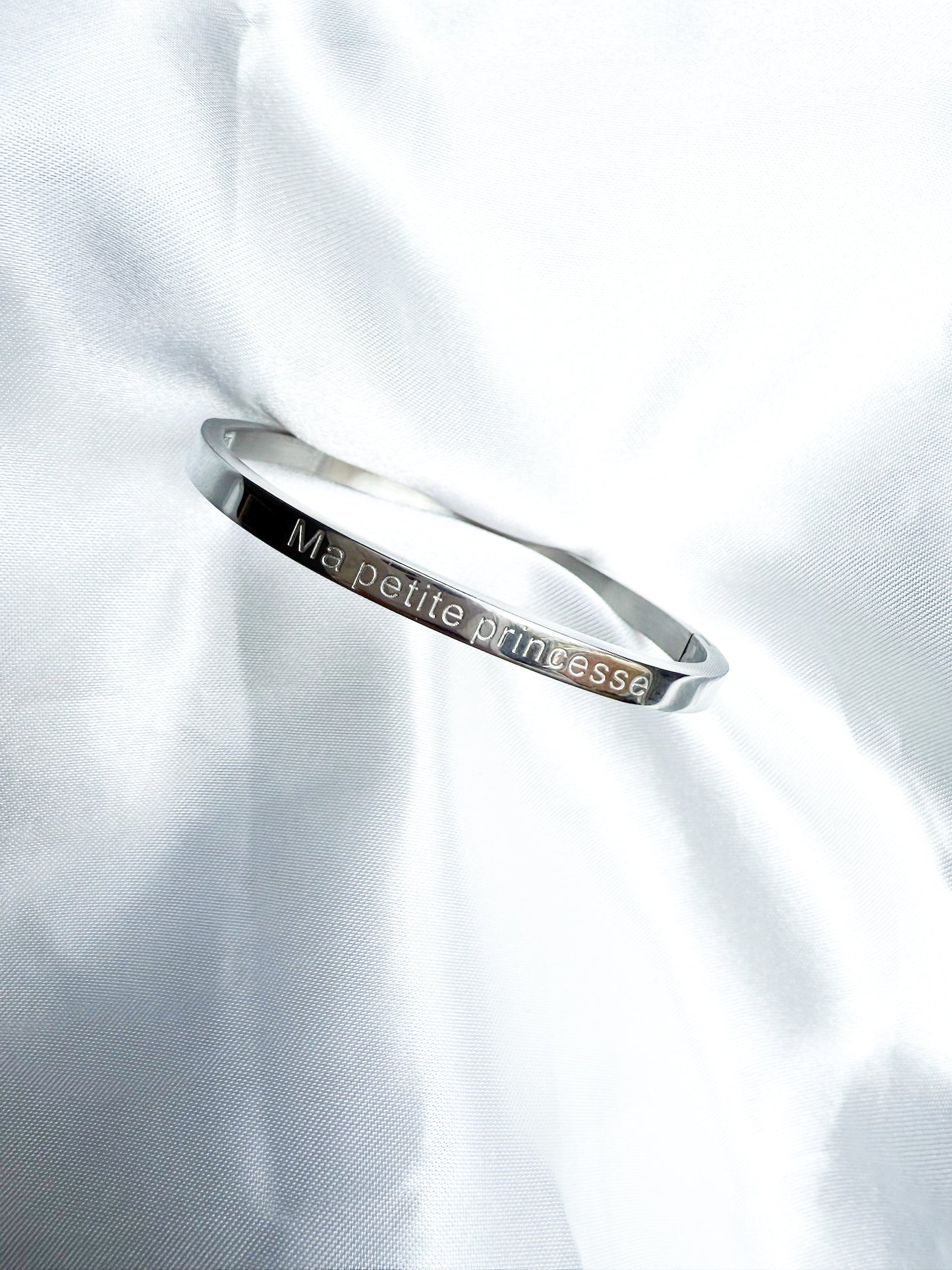 Bracelet Jonc Gravé Enfant – “Ma petite princesse” | Bijou Petite Fille dès 3 ans