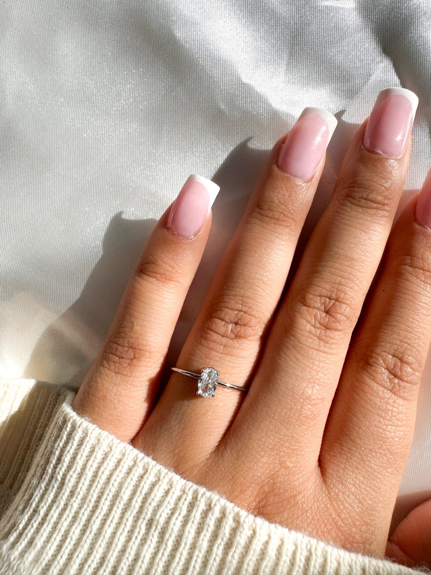 Bague SOLITAIRE ARGENT