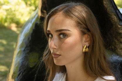 Boucles d’oreilles Tina en acier inoxydable – Or