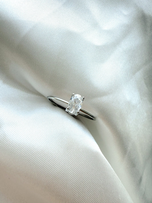 Bague SOLITAIRE ARGENT
